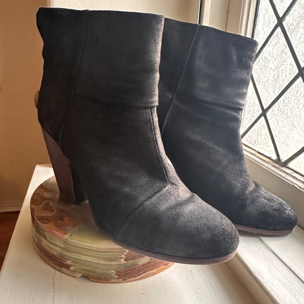 Women's Black Suede Ankle Boots